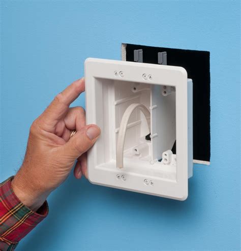 tv wall electrical box|recessed outlet box for tv.